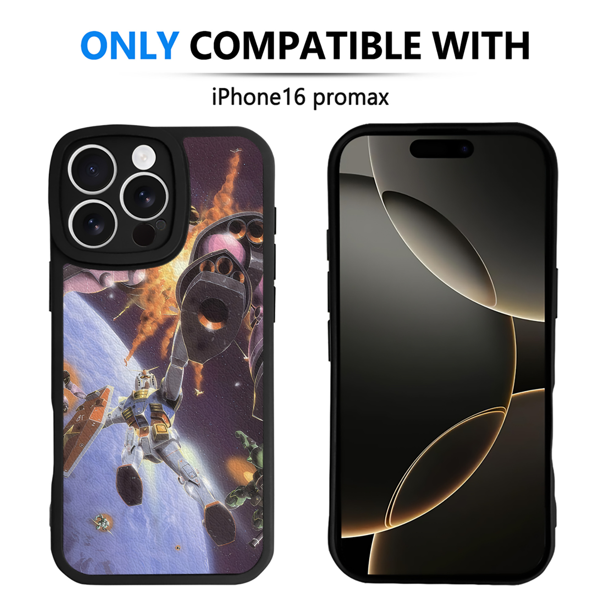 （画像用） 機動戦士ガンダム Mobile Suit Gundam 【iPhone 16シリーズ対応】シリコンスマホケース（レザー調） 材質：シリコン